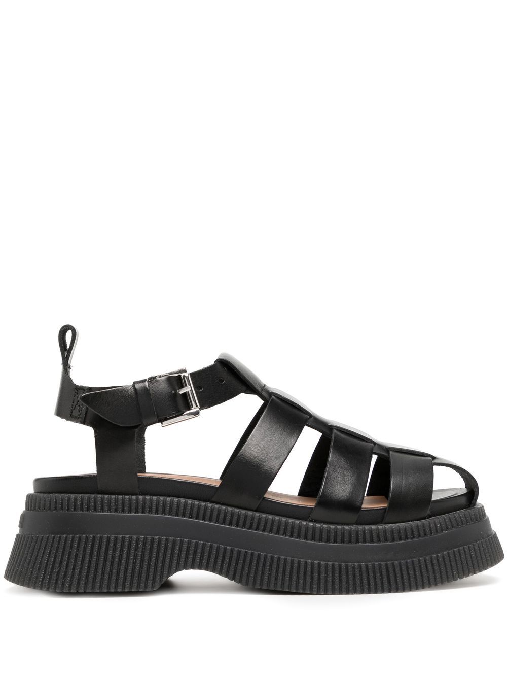 GANNI CREEPERS CAGED SANDALS