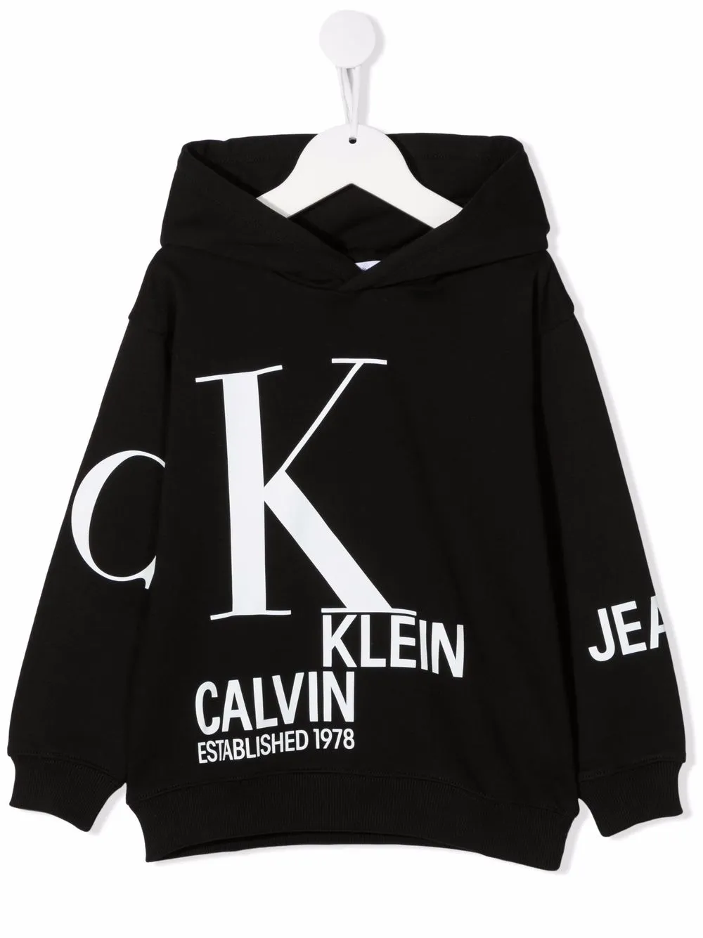 

Calvin Klein Kids logo print hoodie - Black