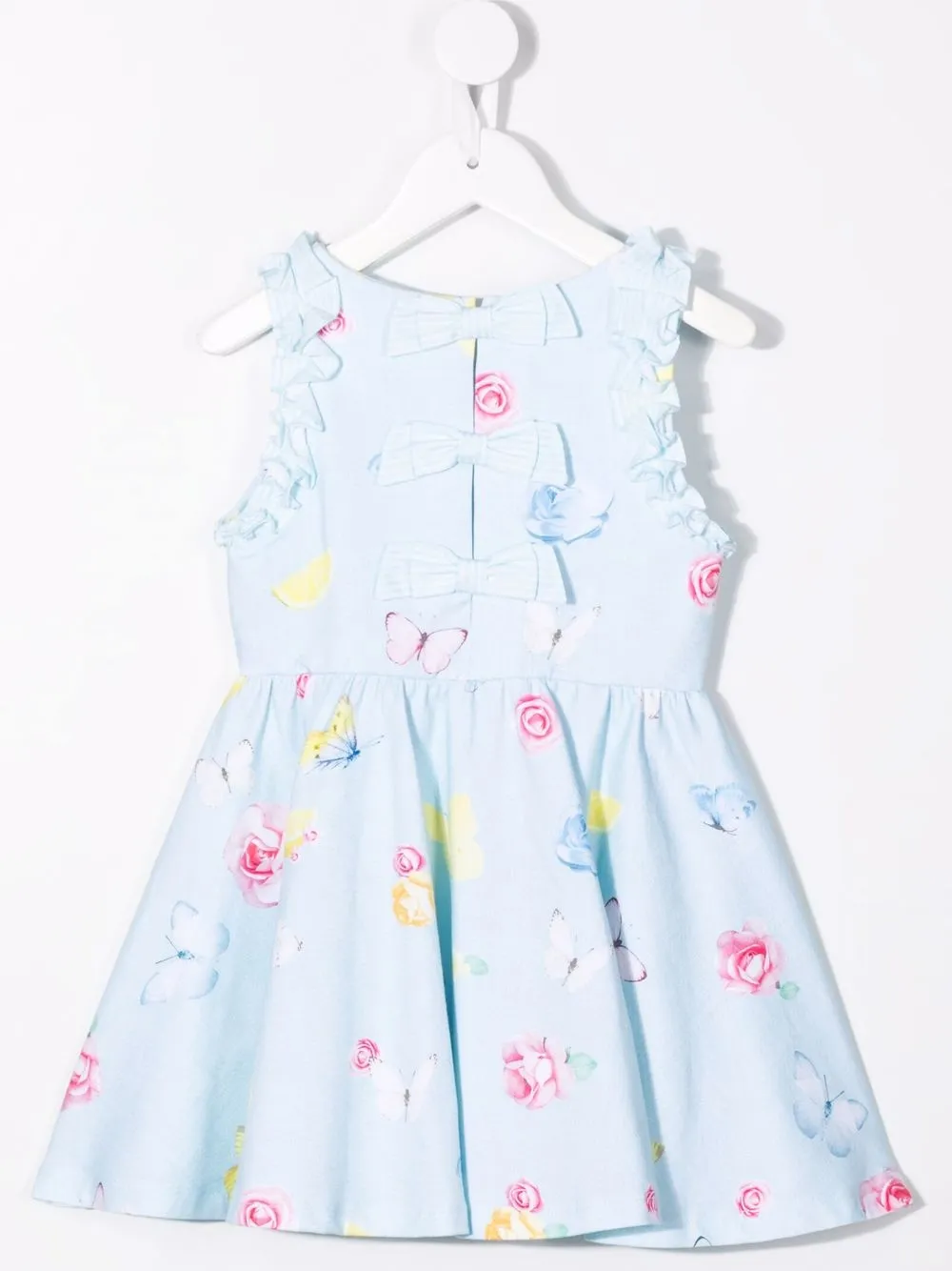 Lapin House Mini-jurk met bloemenprint - Blauw