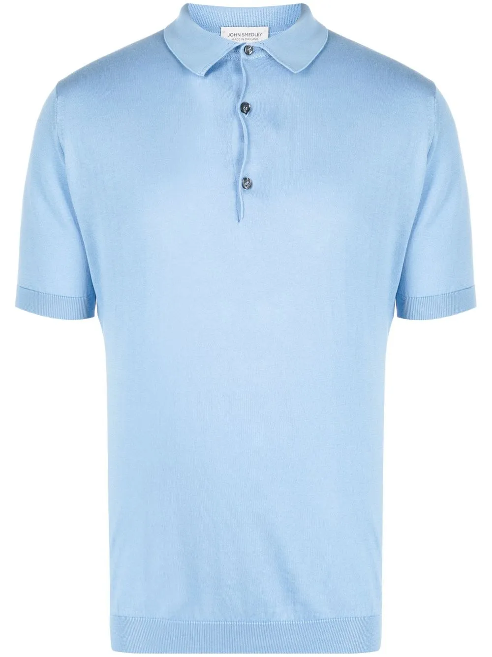 

John Smedley playera tipo polo de tejido fino - Azul