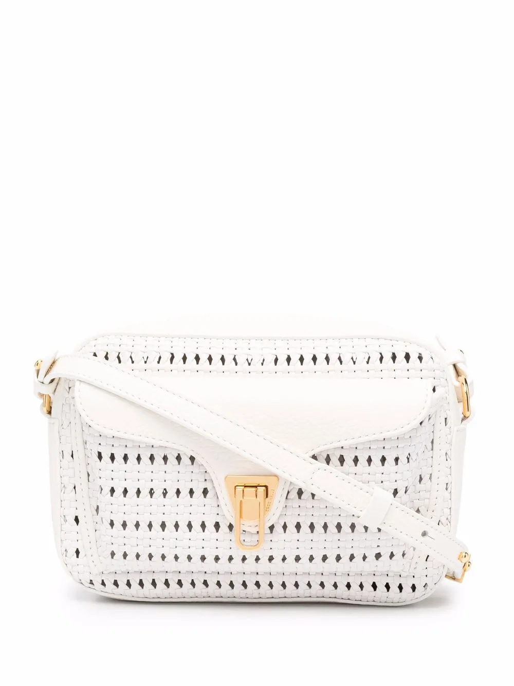 

Coccinelle perforated-design crossbody bag - White