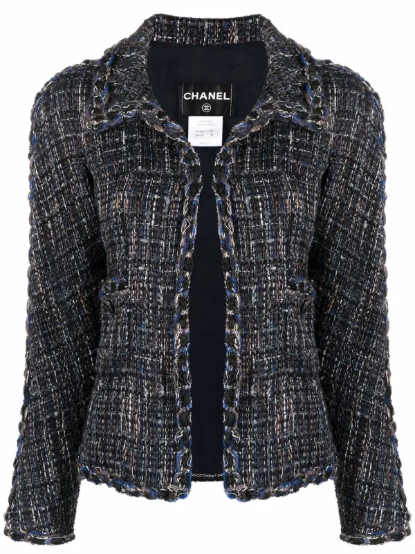 open front tweed jacket