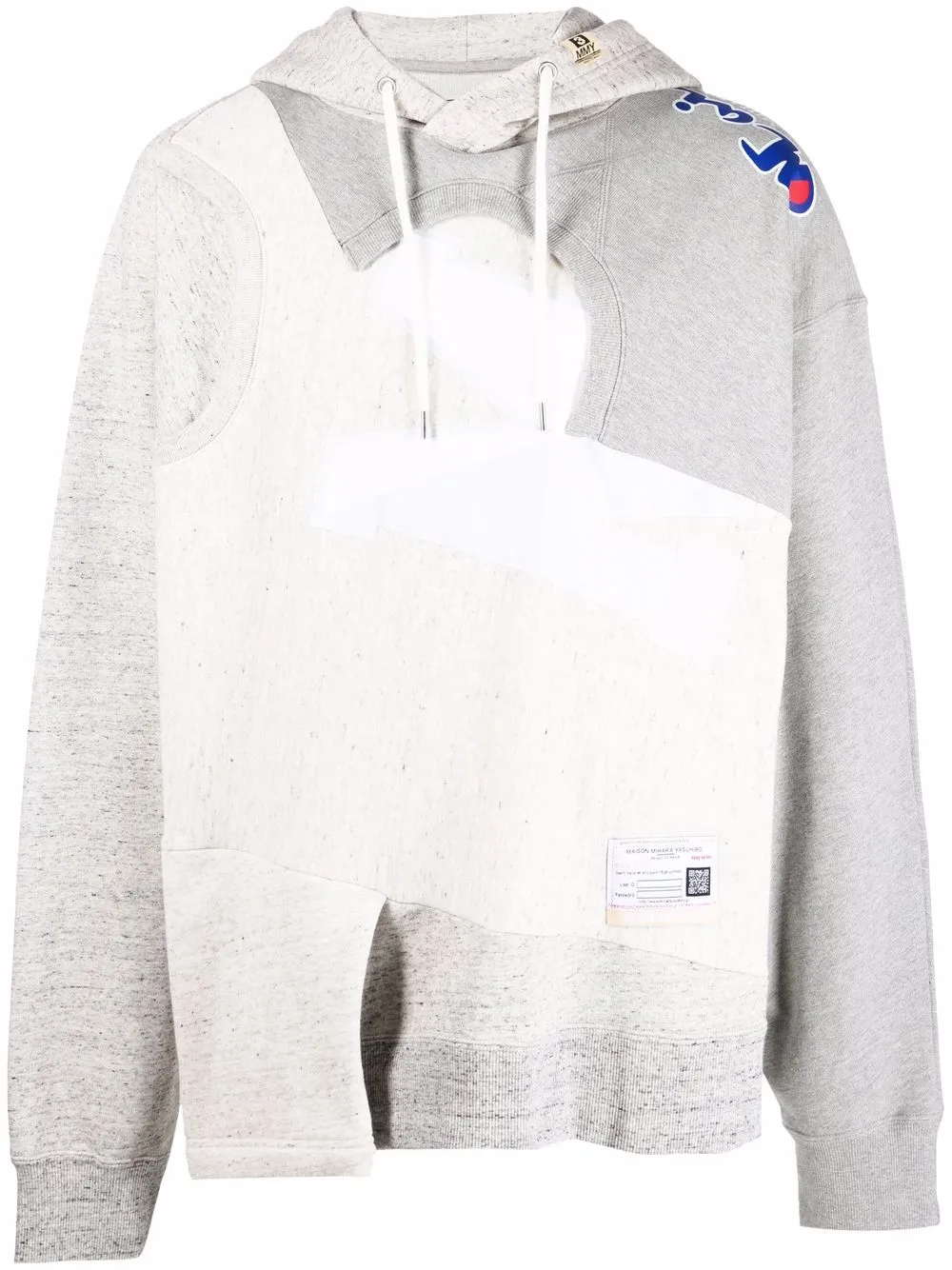 

Maison Mihara Yasuhiro hoodie con diseño patchwork - Gris