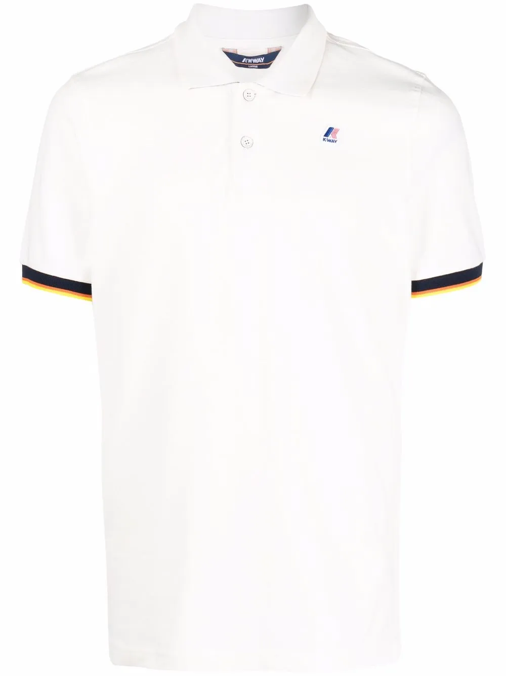 

K-Way playera tipo polo con parche del logo - Blanco