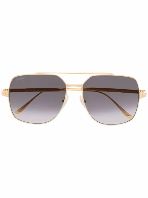 Cartier Eyewear pilot-frame gradient sunglasses