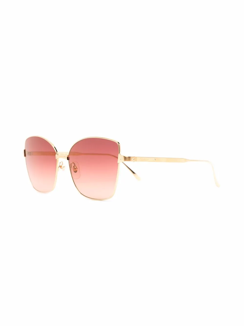 Cartier Eyewear Zonnebril met cat-eye montuur - Goud