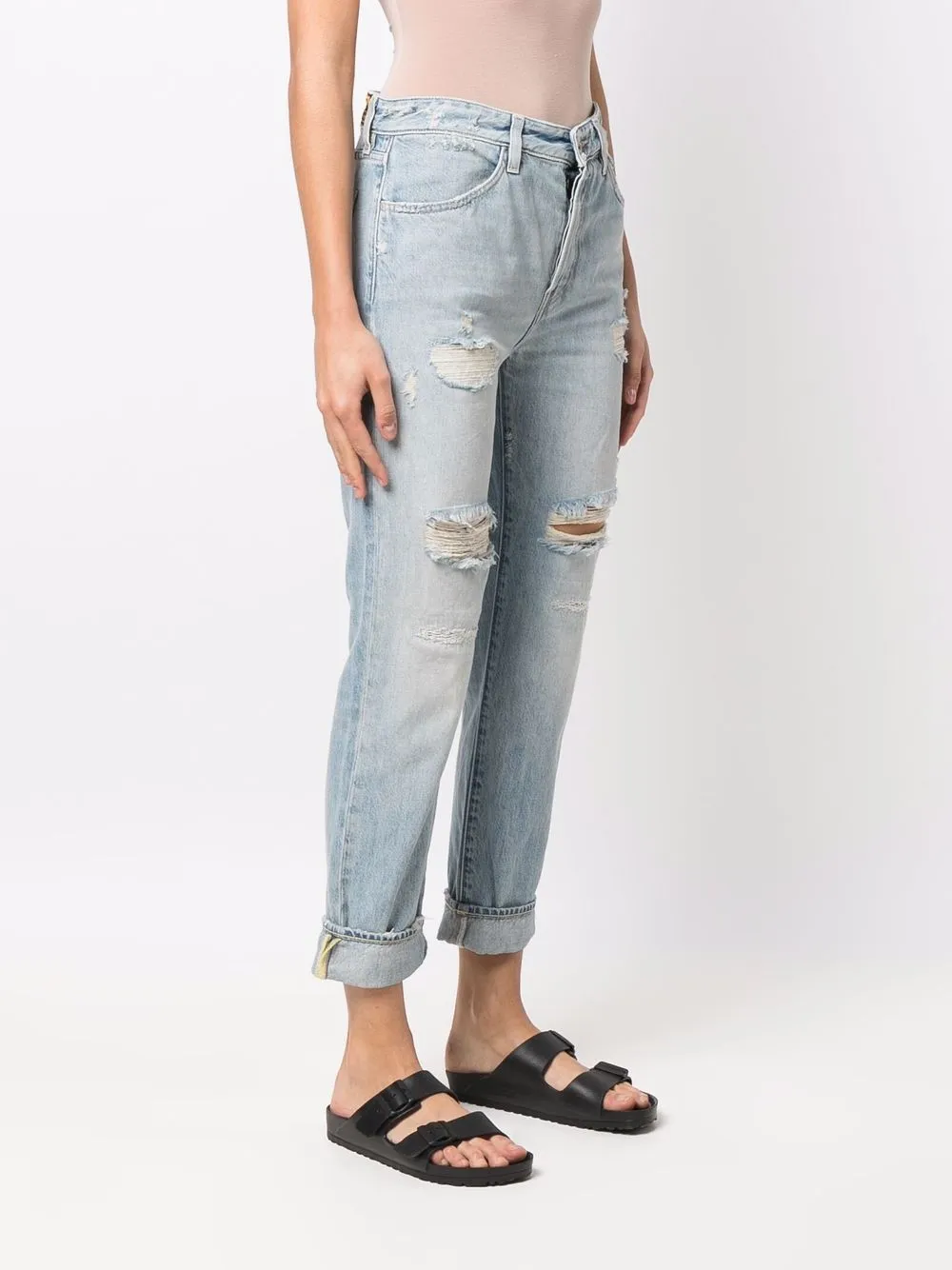  Washington Dee Cee Schmale Cropped Jeans   Blau 