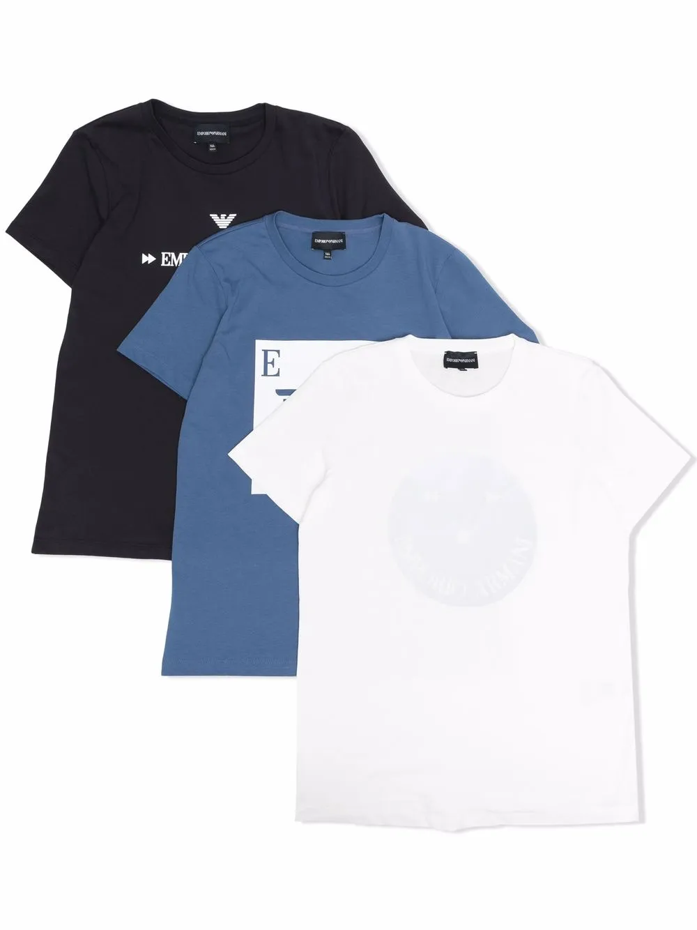 

Emporio Armani Kids playera Play de manga corta - Negro