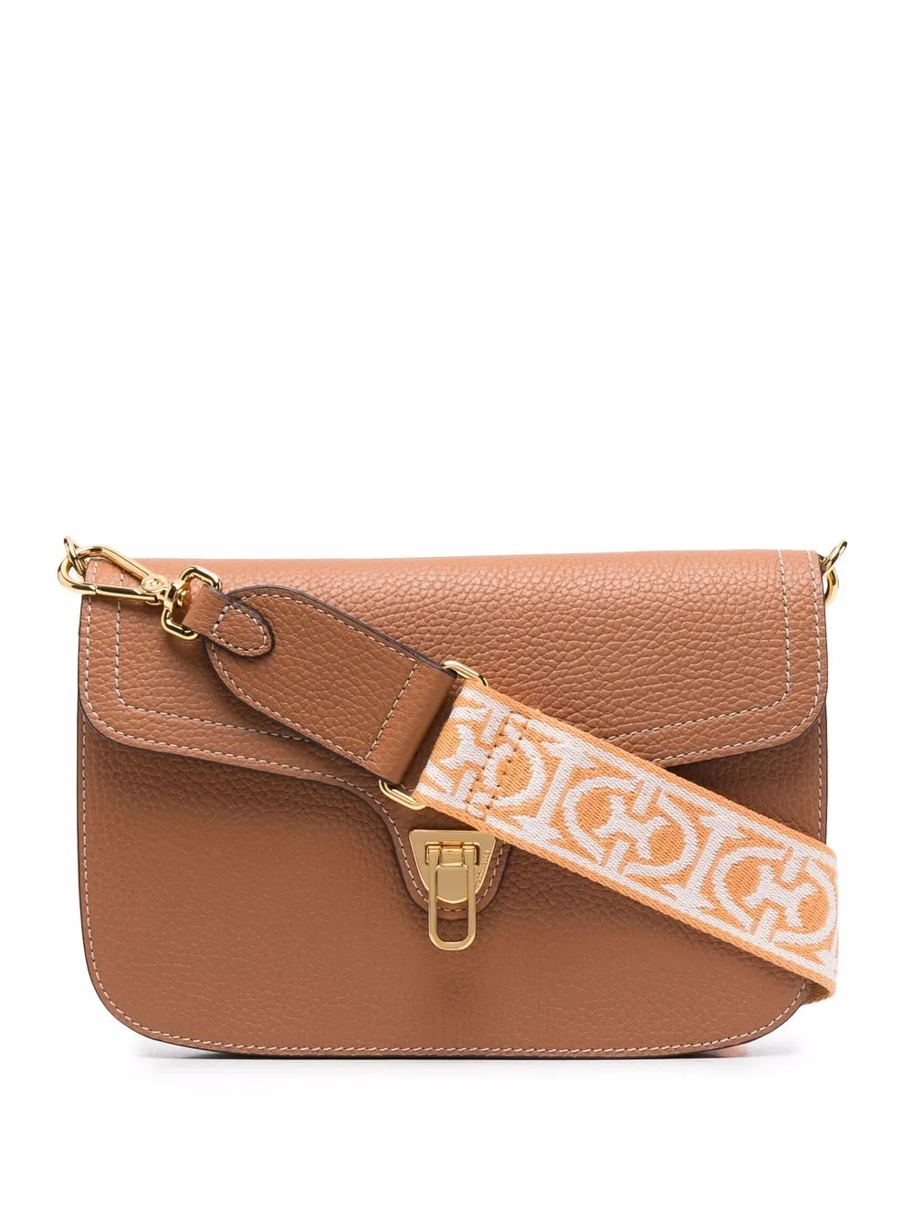 

Coccinelle bolsa crossbody con hebilla del logo - Marrón