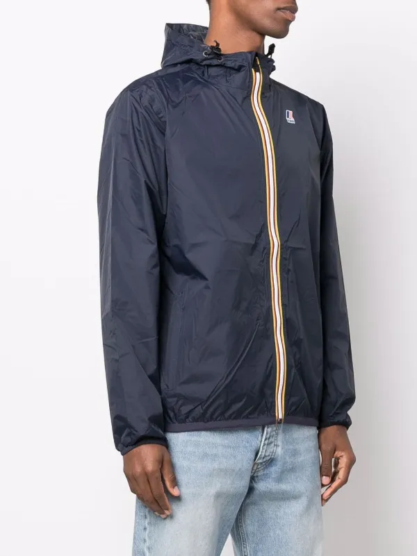 Blu Farfetch Abbigliamento Cappotti e giubbotti Giacche Giacche a vento Giacca con cappuccio x K-Way
