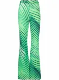 THE ANDAMANE graphic-print flared pants - Green