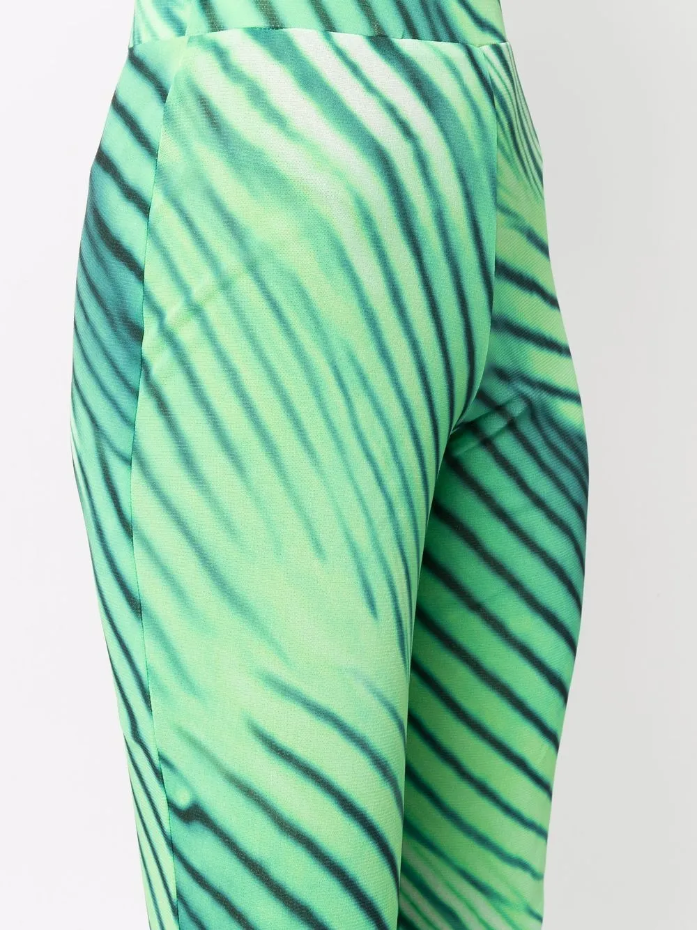 The Andamane Graphic-print Flared Pants In Green