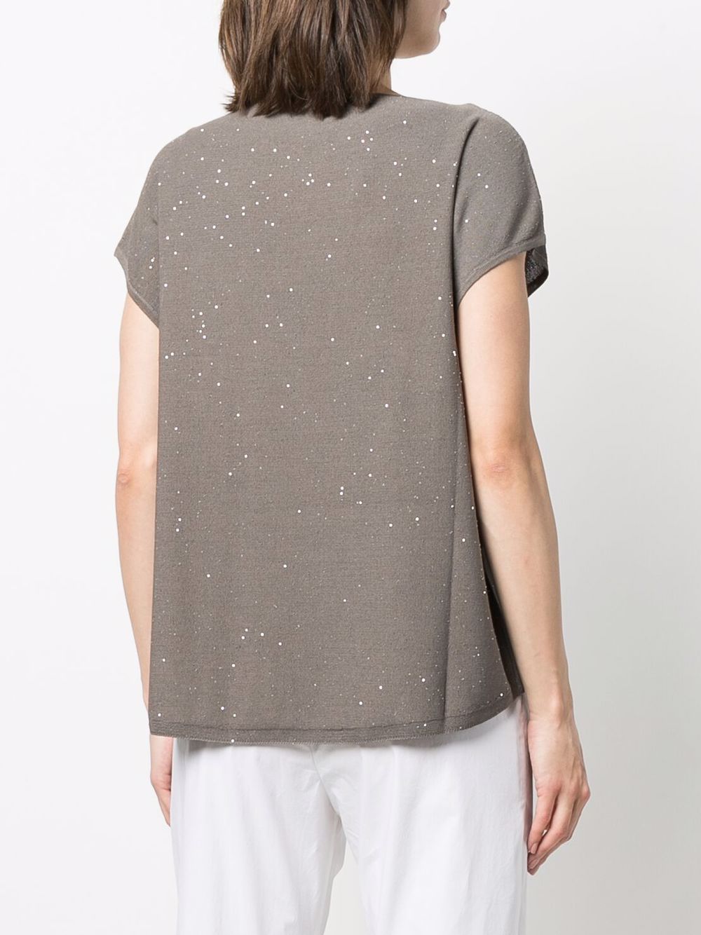 фото Gentry portofino knitted sequin detail top