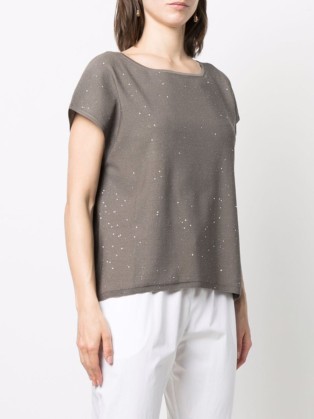 фото Gentry portofino knitted sequin detail top