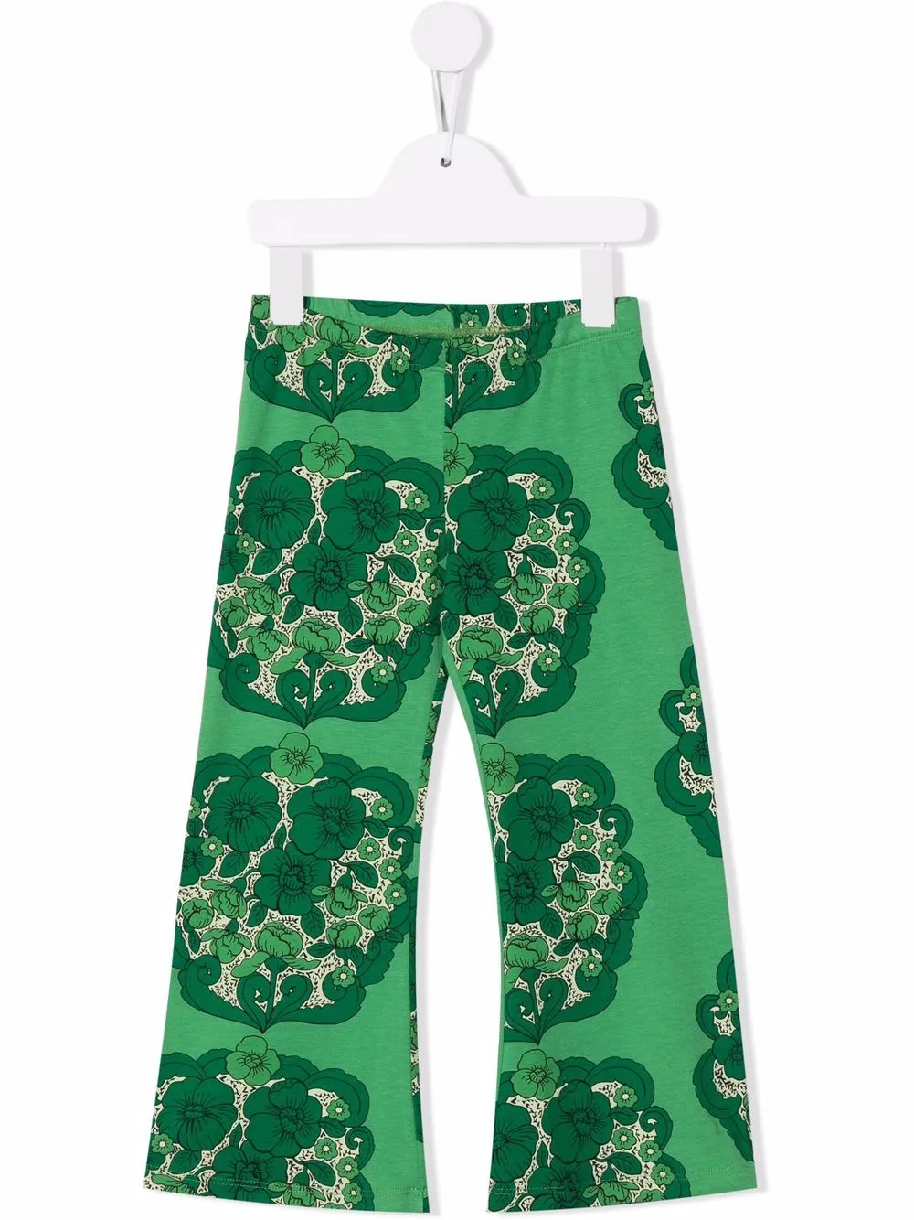 

Mini Rodini floral-print flared trousers - Green