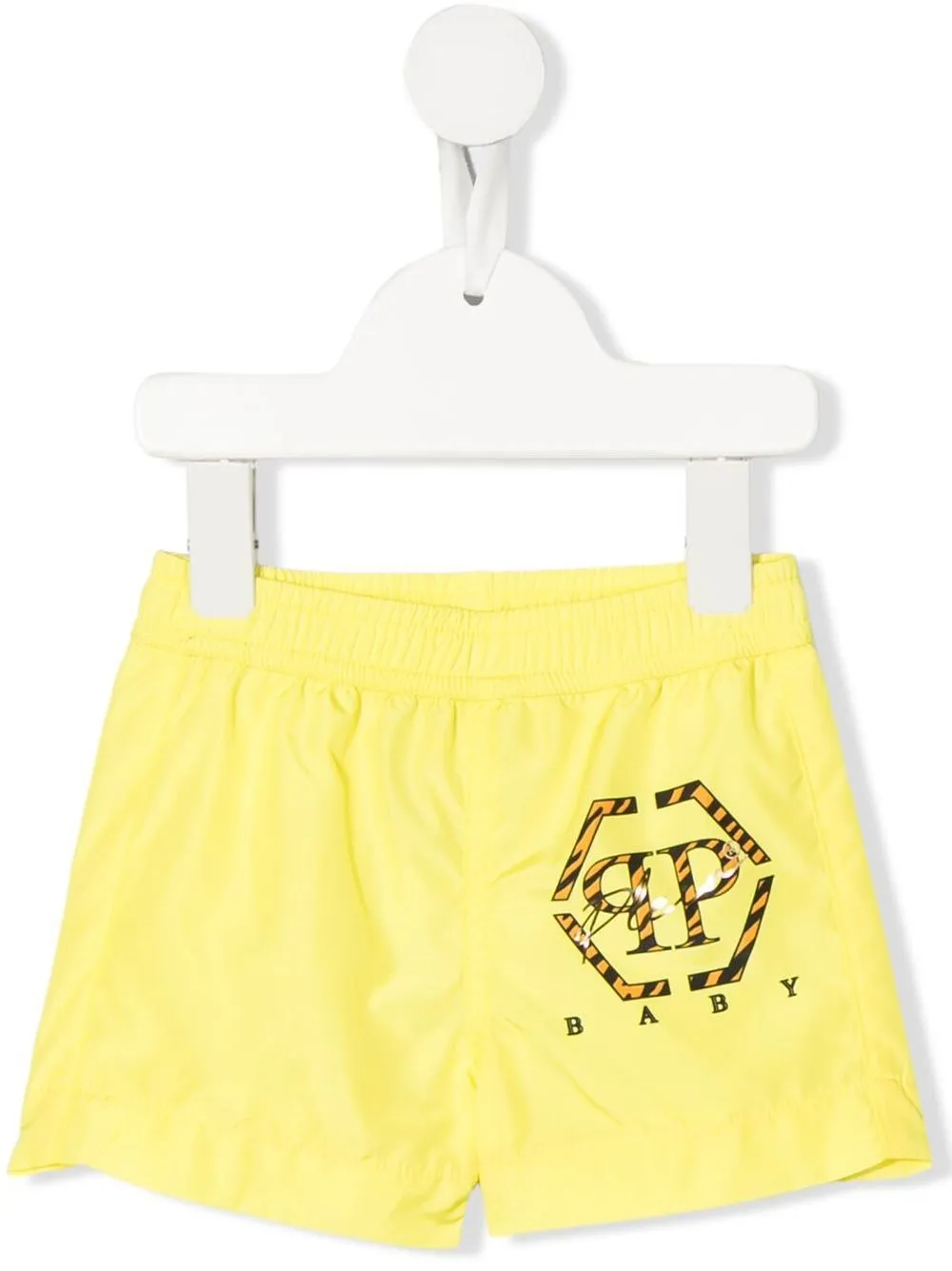 

Philipp Plein Junior logo-print detail swim shorts - Yellow