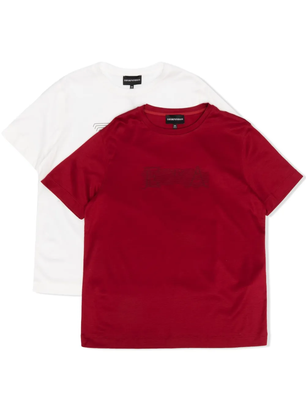 

Emporio Armani Kids playera con logo estampado - Blanco