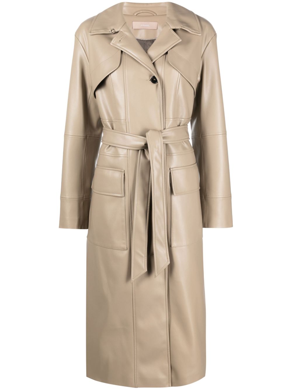 

12 STOREEZ belted double-breasted trench coat - Neutrals