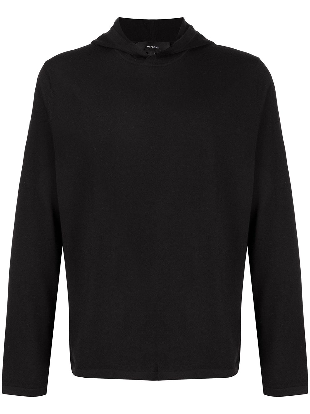 Vince fine-knit hoodie – Black