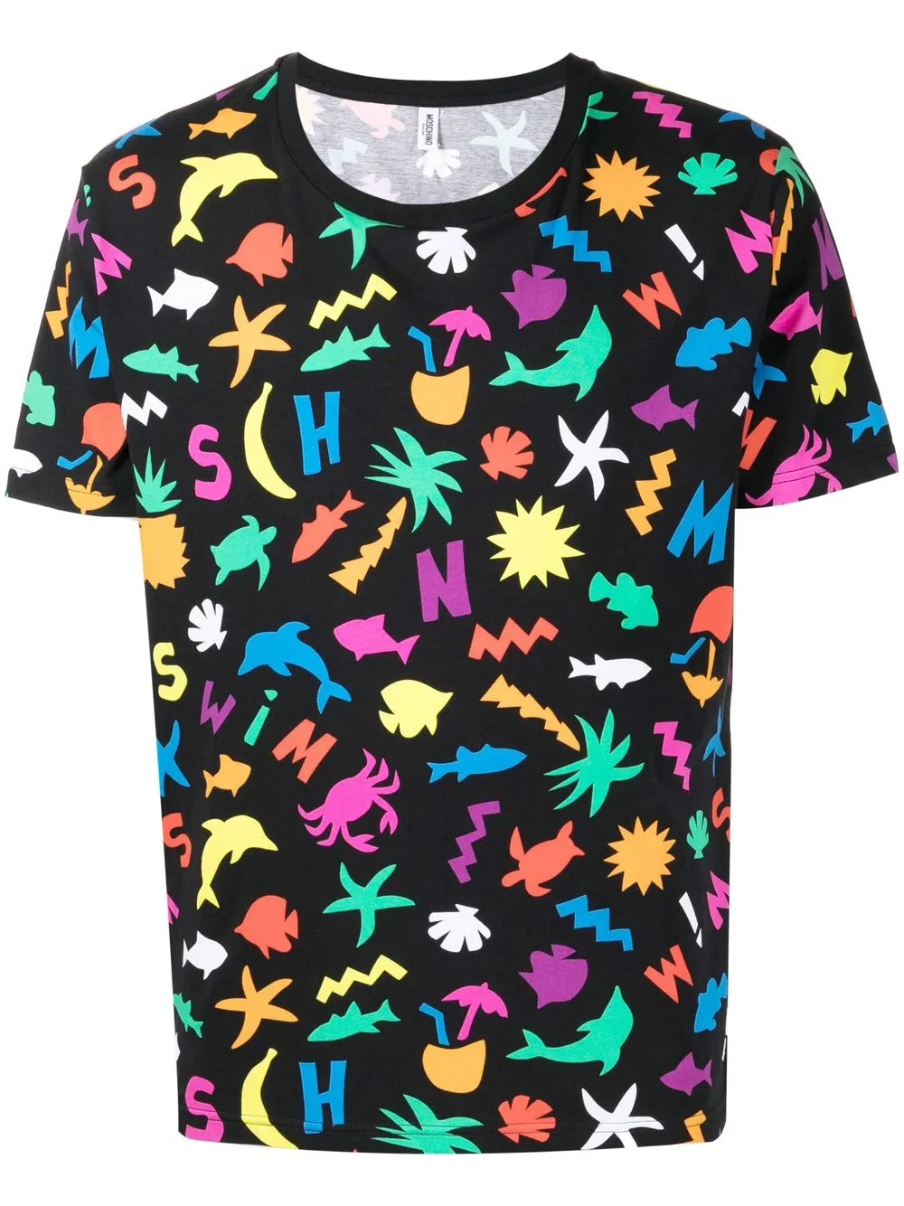 

Moschino graphic print cotton T-shirt - Black