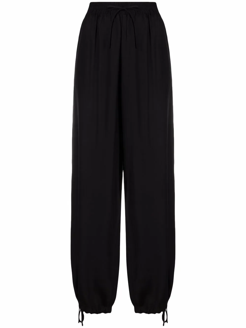 

Gold Hawk drawstring silk trousers - Black