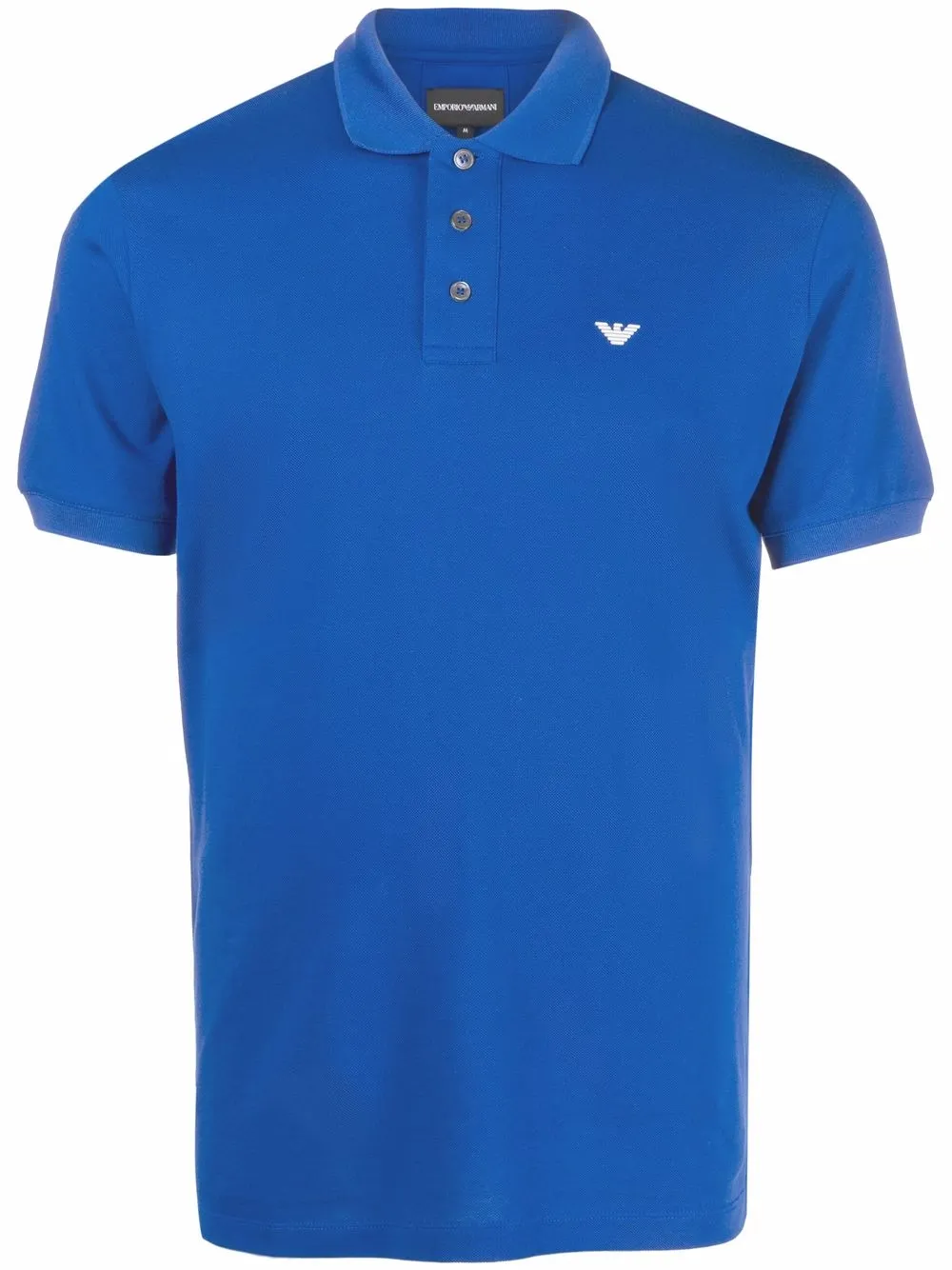 Emporio Armani logo-embroidered polo shirt - Blue
