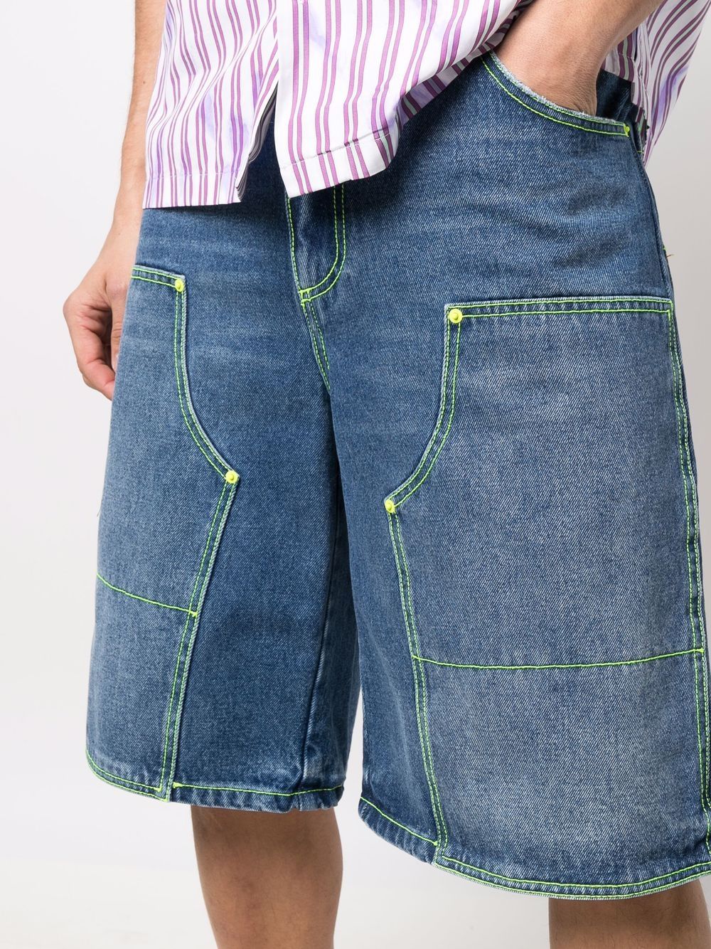 фото Msgm джинсовые шорты широкого кроя
