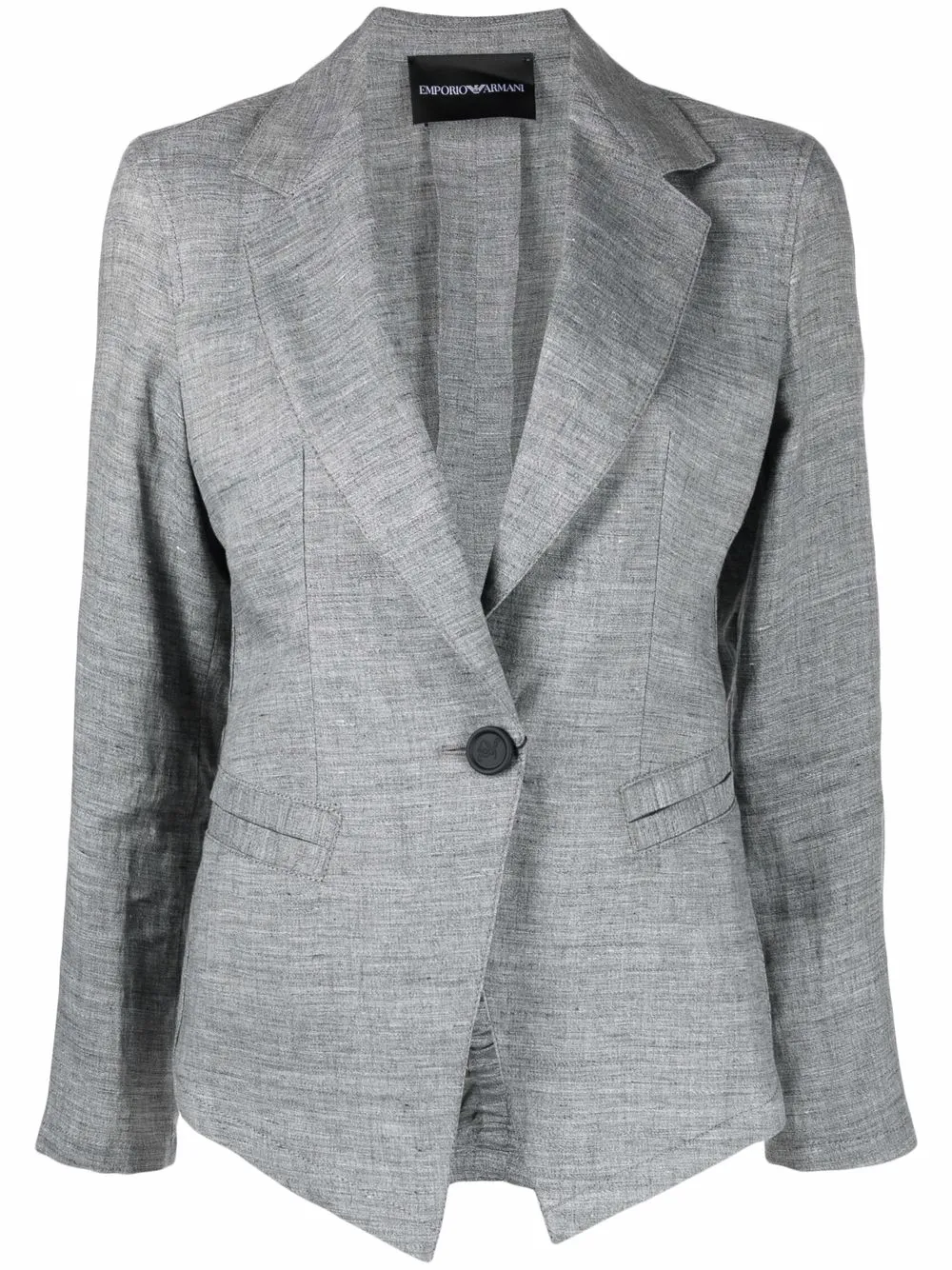 

Emporio Armani blazer con solapas de muesca y botones - Gris