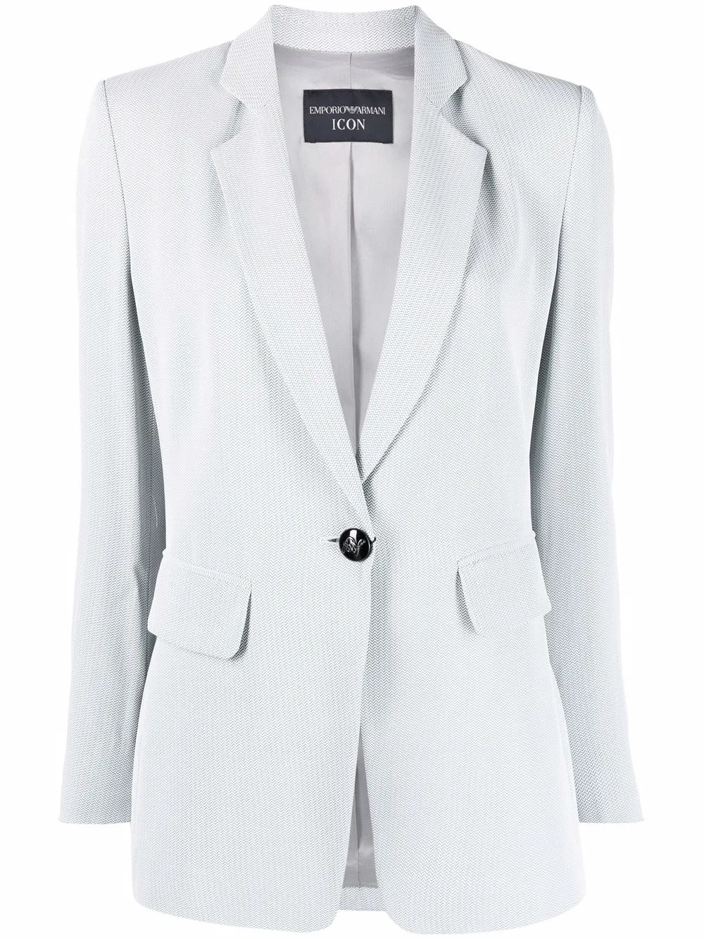 

Emporio Armani blazer con solapas de muesca y botones - Gris