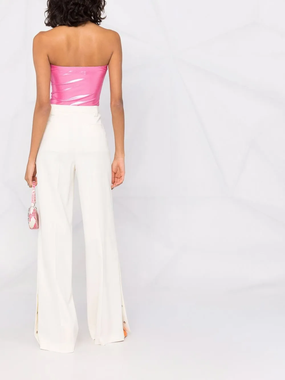 THE ANDAMANE Glanzende top Roze