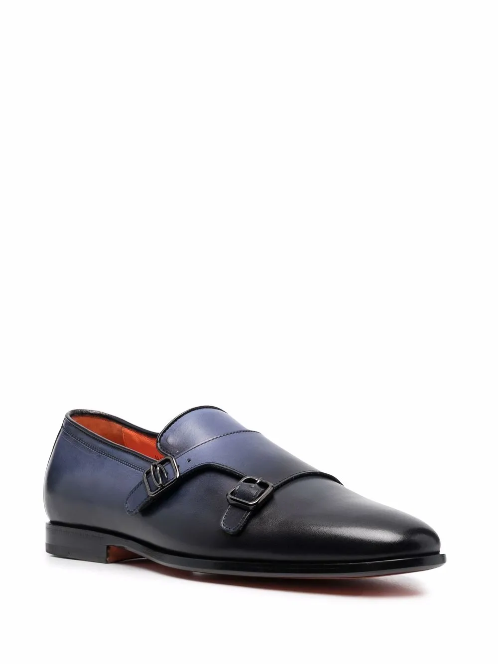 Santoni Leren gespschoenen - Blauw