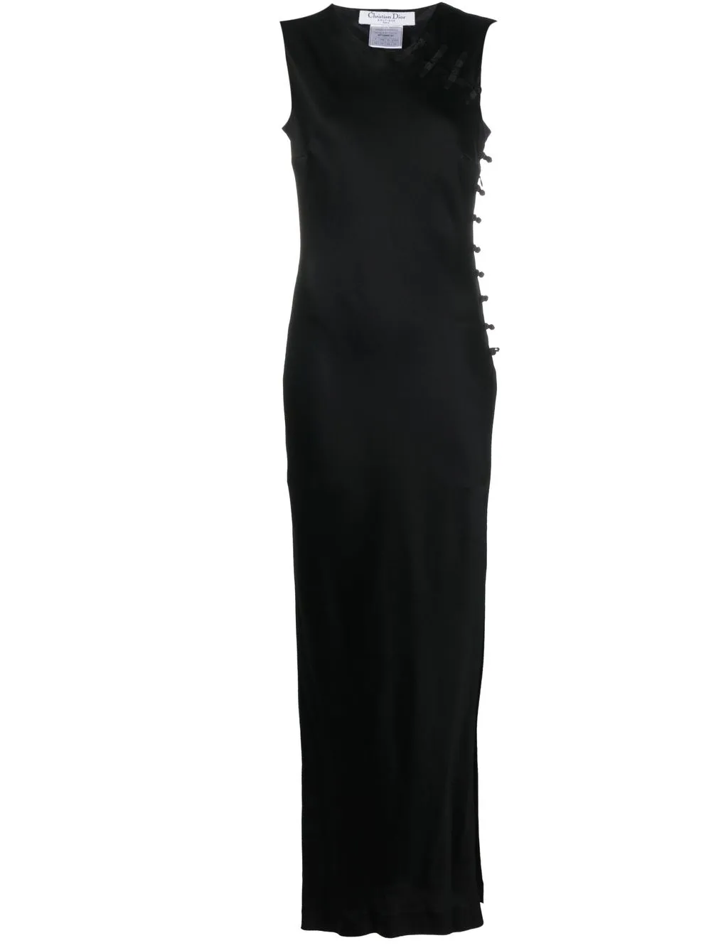 2000s pre-owned lace-panelled evening gown