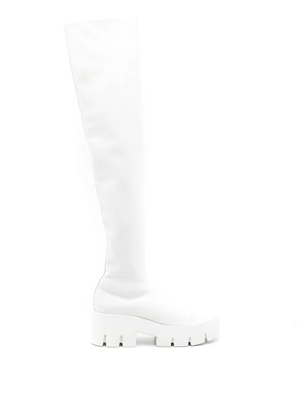 Gloria Coelho Neoprene Knee-high Boots In White