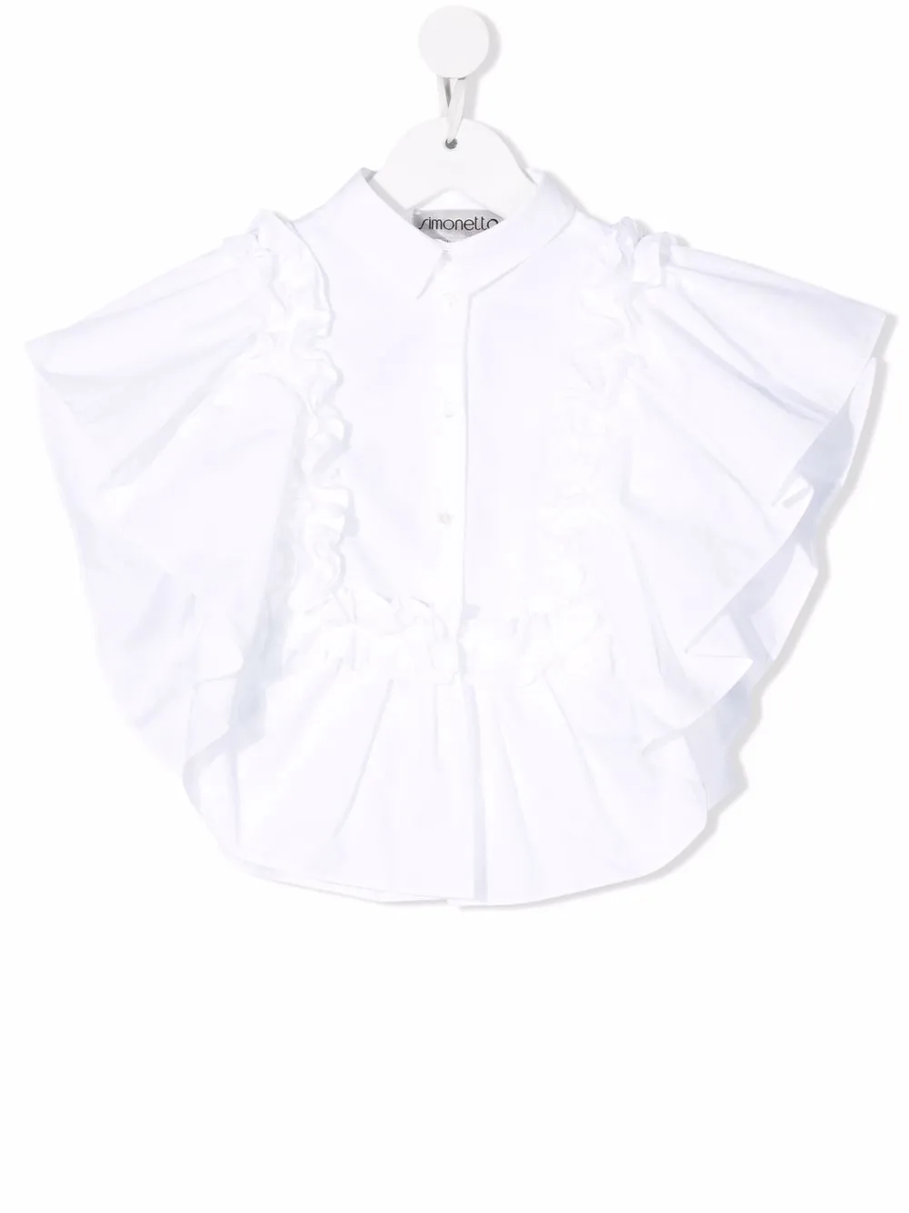 

Simonetta camisa con mangas farol - Blanco