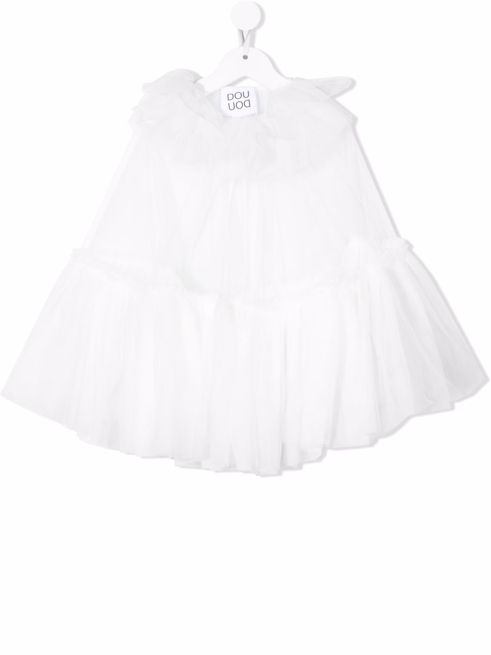 

Douuod Kids ruffled tulle cape - White