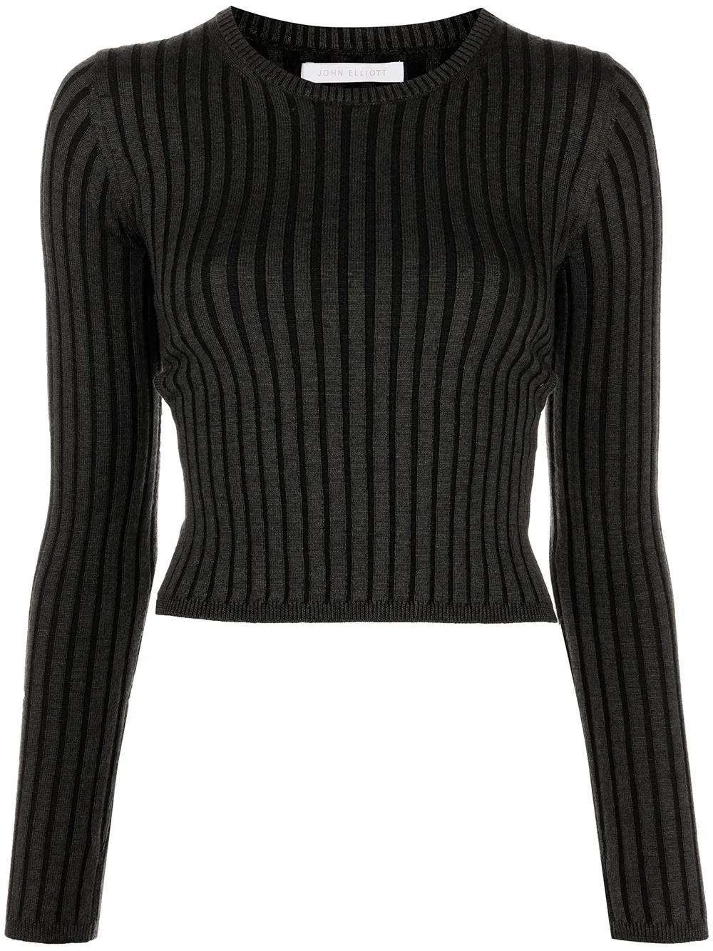 

John Elliott reveal ribbed-knit top - Black