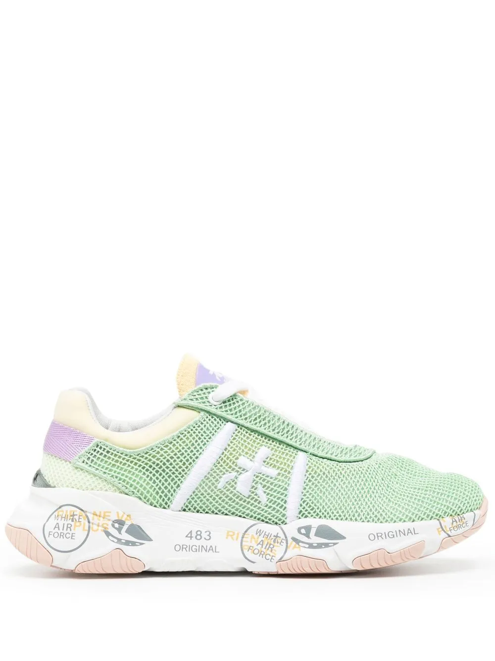 

Premiata Buff colour-block chunky sneakers - Green