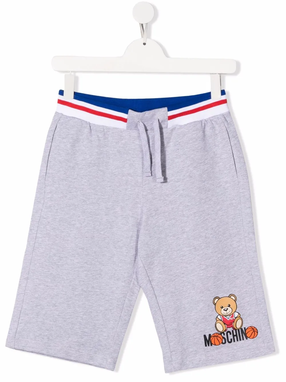 

Moschino Kids shorts rectos con logo estampado - Gris