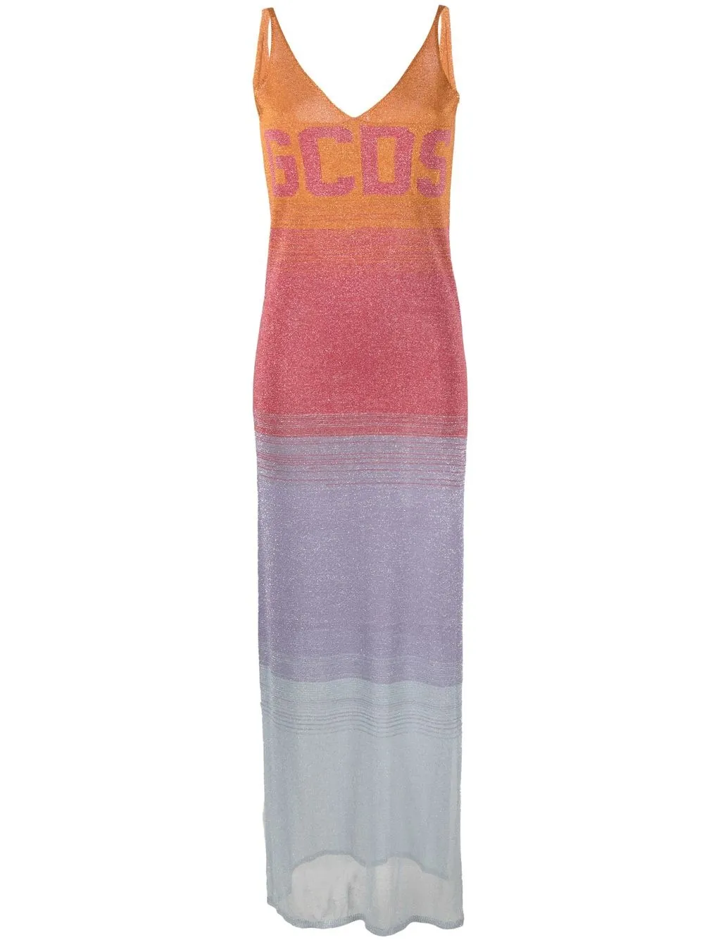 

Gcds vestido con logo en intarsia color block - Rojo