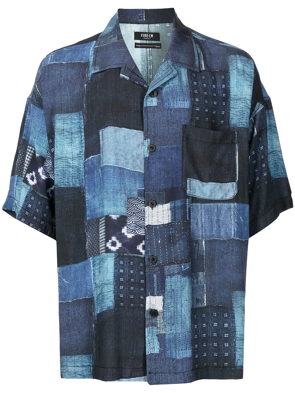 

FIVE CM camisa con estampado patchwork - Azul