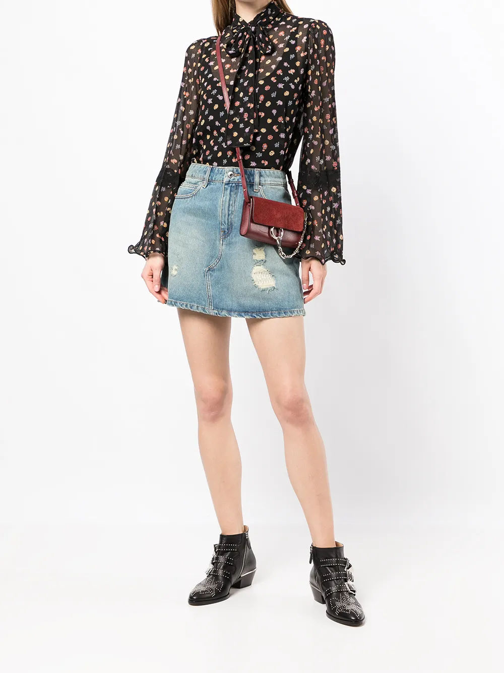 Zadig&Voltaire A-lijn mini-rok - Blauw