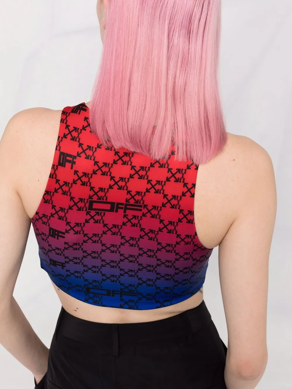 Off-White オフホワイト ロゴプリント クロップドトップ - Farfetch