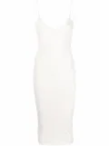 DSQUARED2 ruched backless midi dress - White