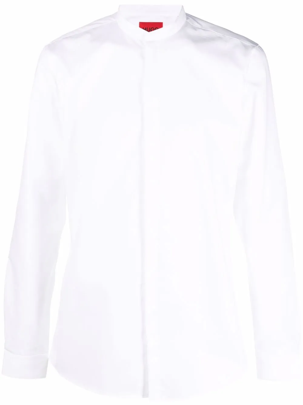 band-collar shirt