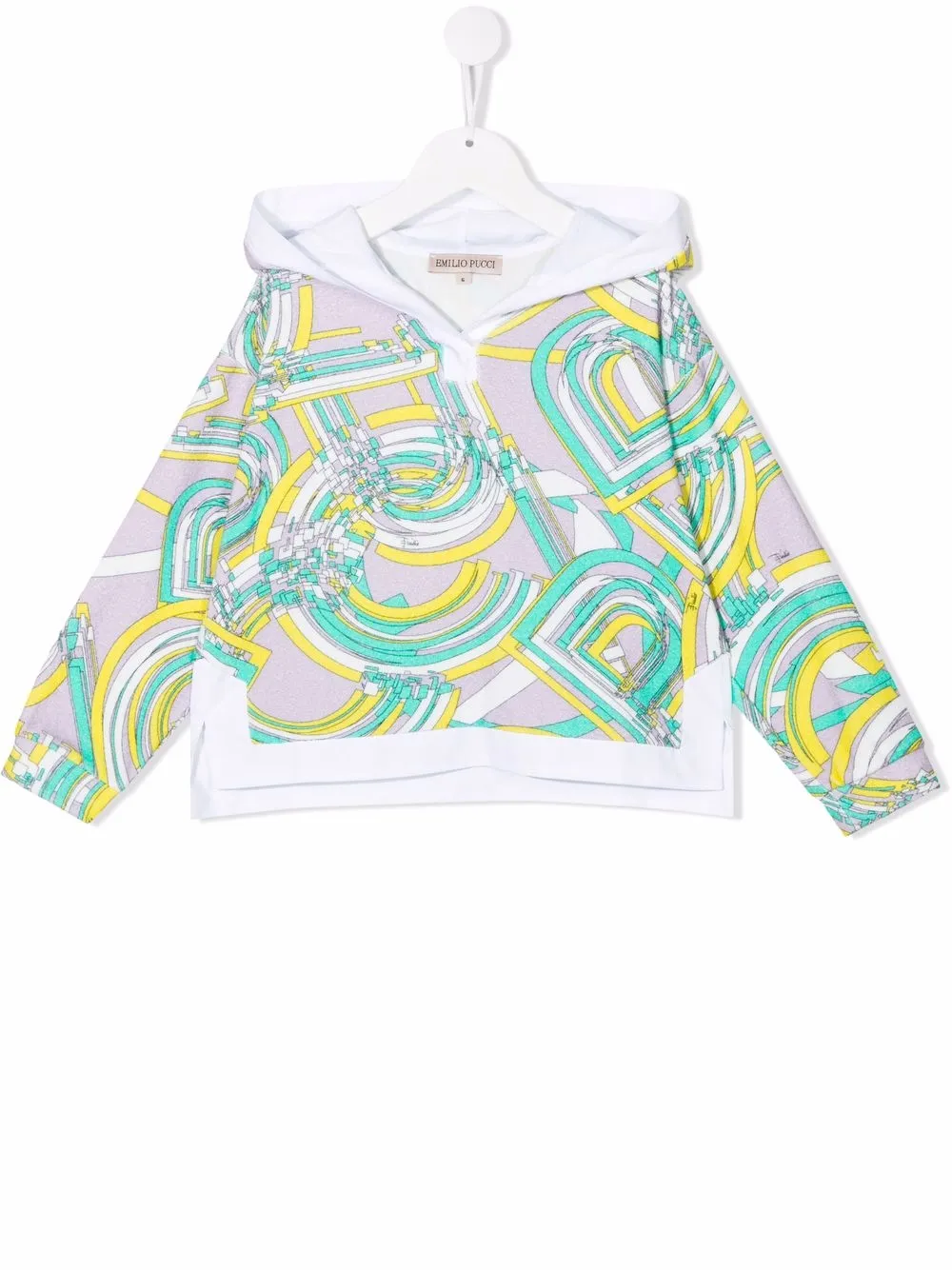 

PUCCI Junior logo letter-print hoodie - Green