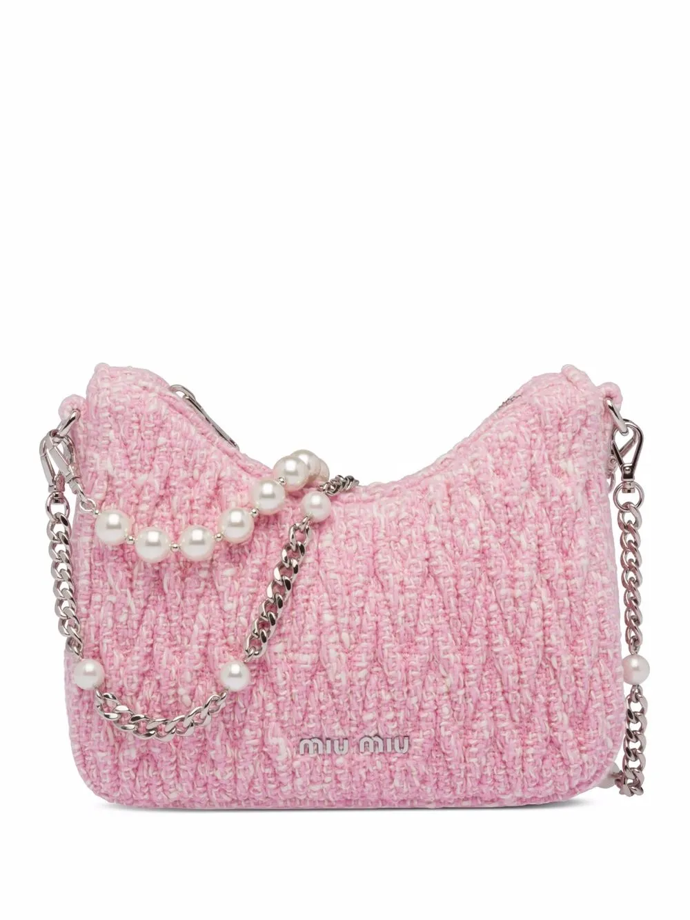 

Miu Miu matelassé fabric shoulder bag - Pink