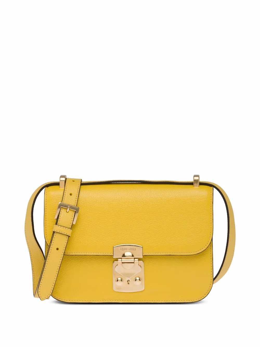 

Miu Miu Madras leather shoulder bag - Yellow