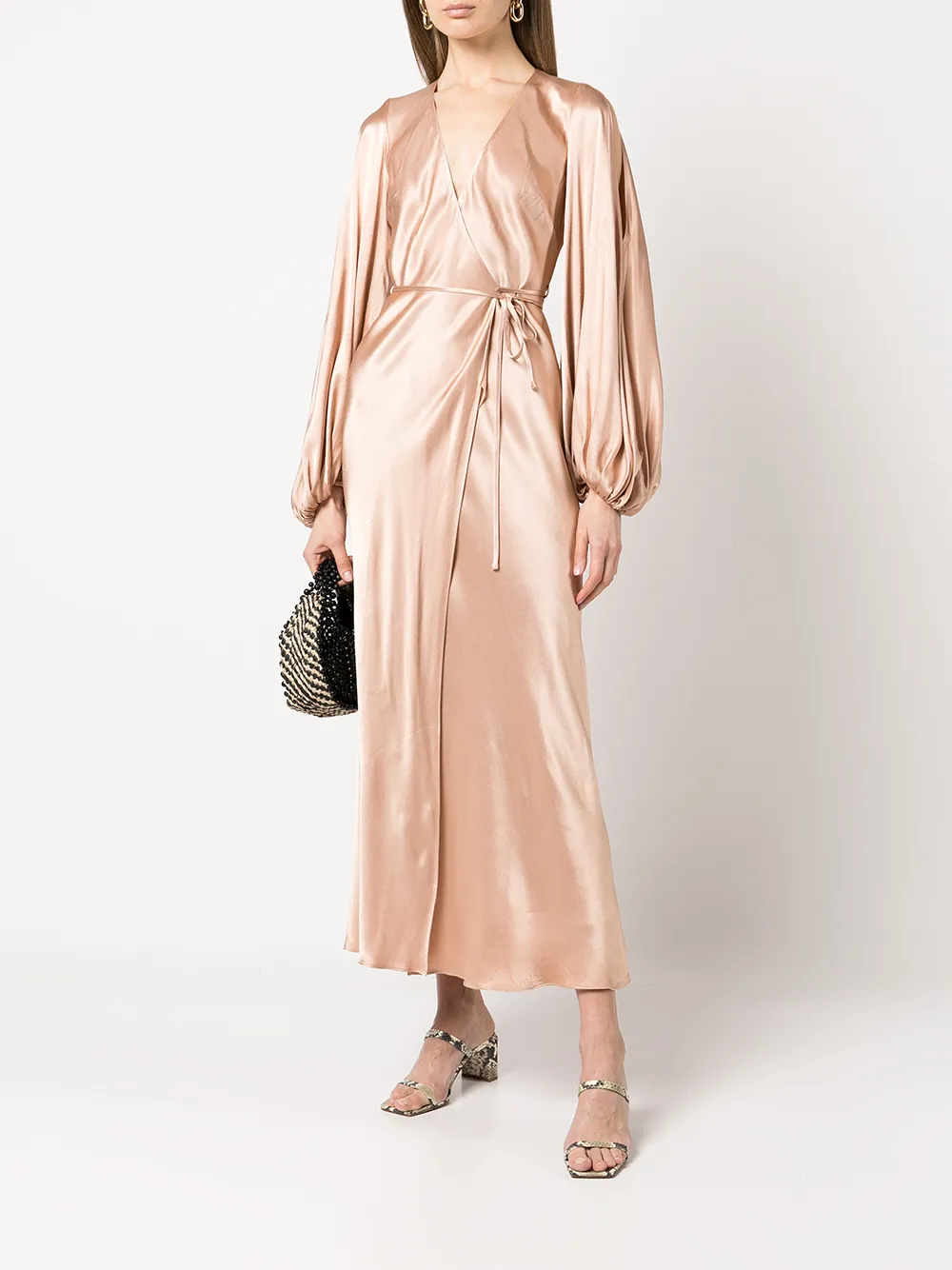 Shona Joy La Lune Midi Wrap Dress - Farfetch