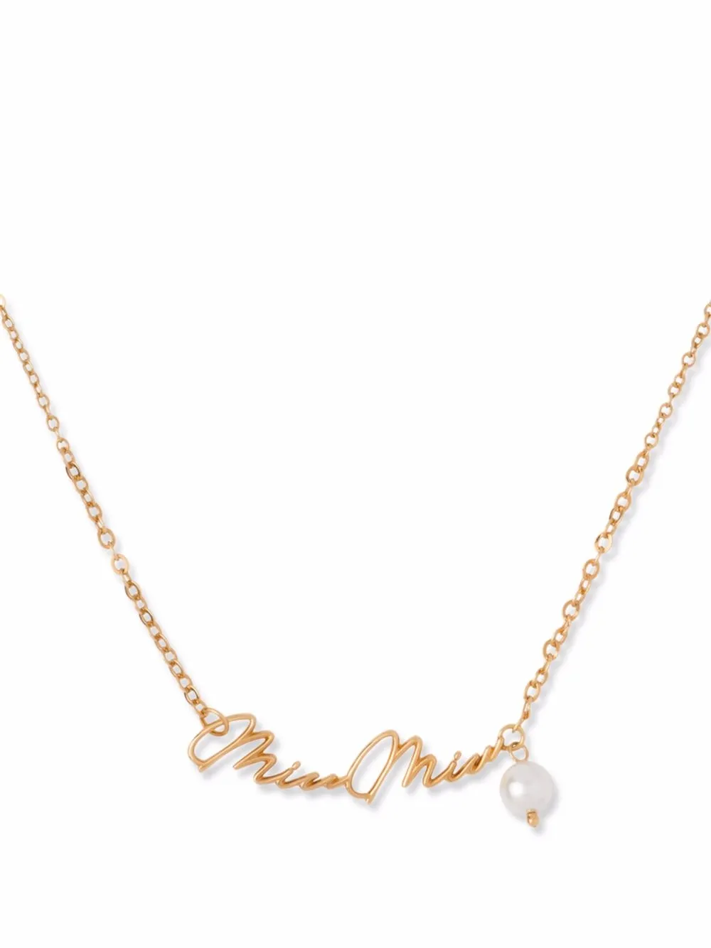 

Miu Miu logo-pendant necklace - Gold