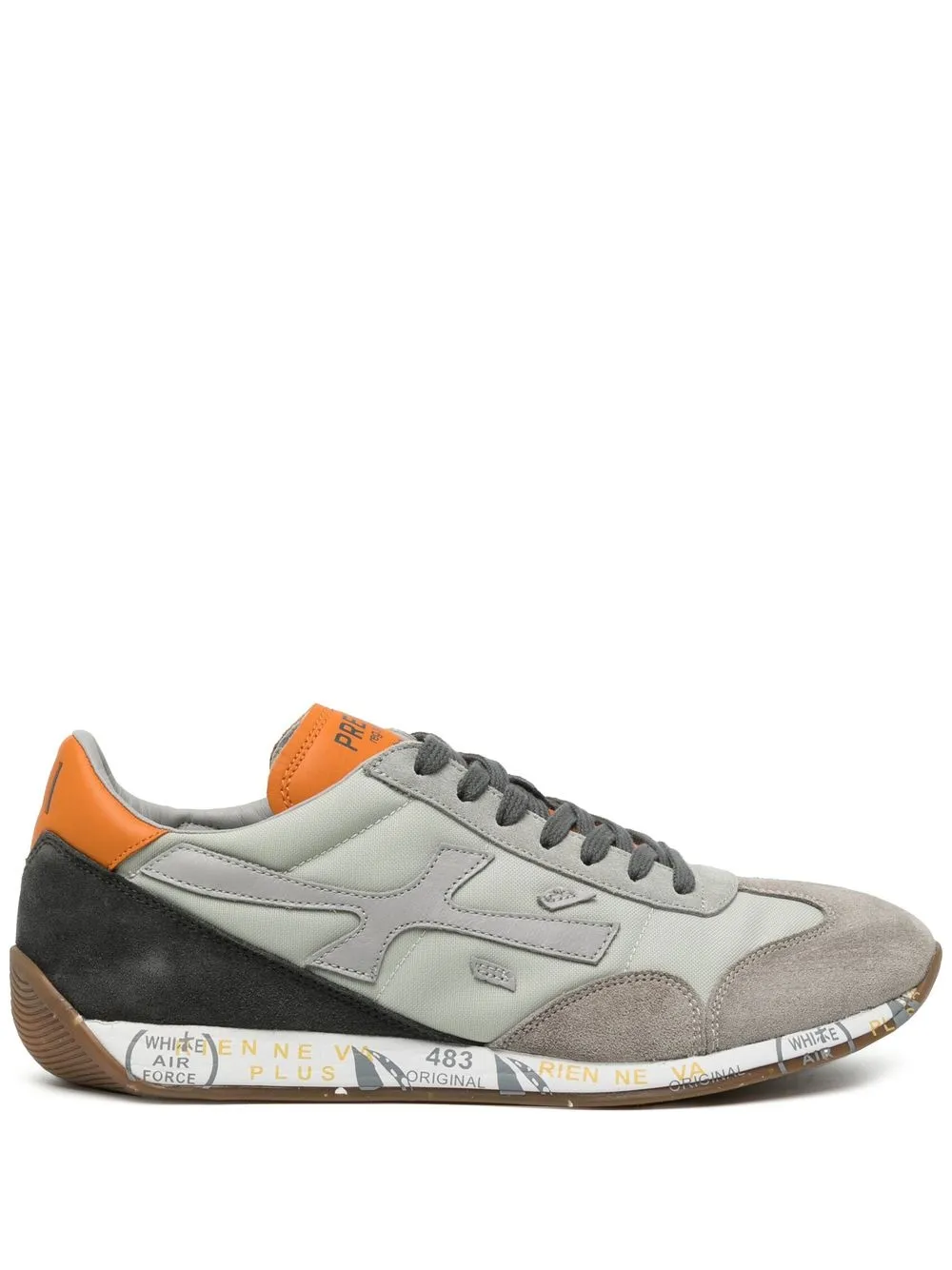 

Premiata panelled lace-up sneakers - Green